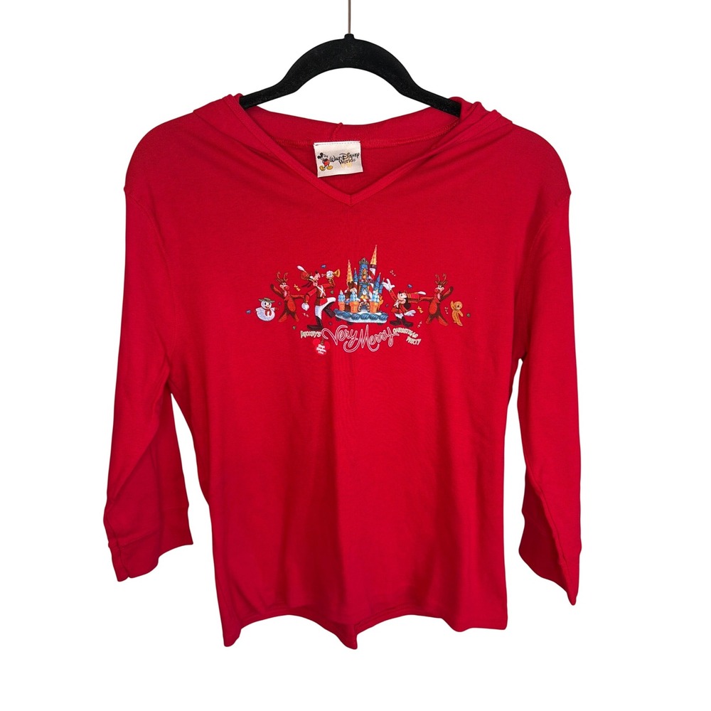 Vintage Y2K Disney Magic Kingdom 2004 Mickey's Very Merry Christmas Party Hoodie